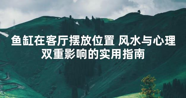 鱼缸在客厅摆放位置 风水与心理双重影响的实用指南